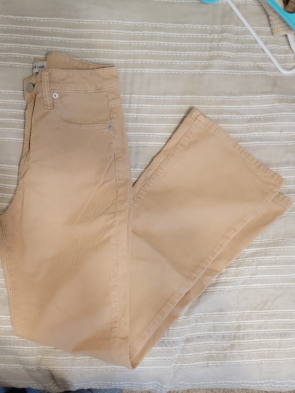 Sneak Peek Beige Flare Jeans